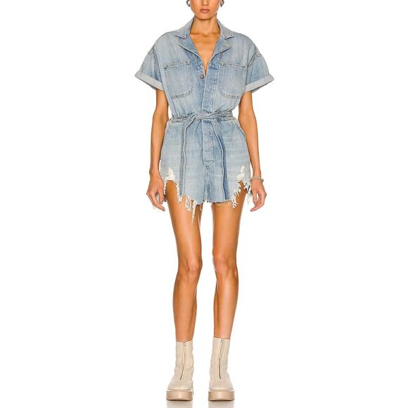 R13 'Mick' Blue Romper Size XS